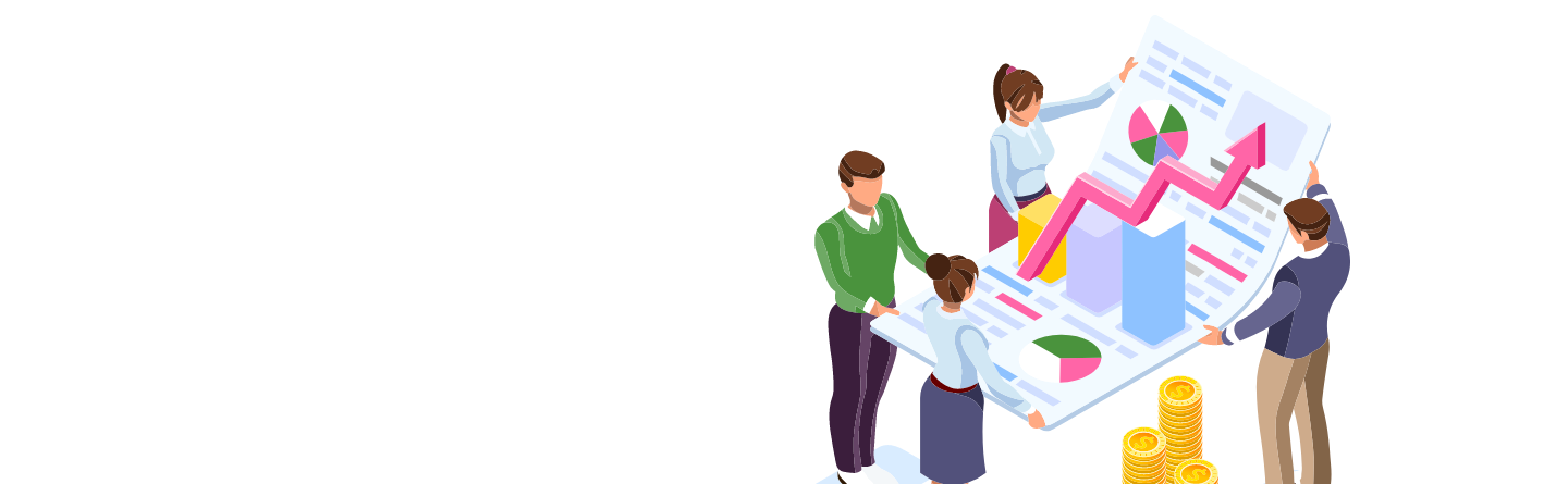 People studying a chart